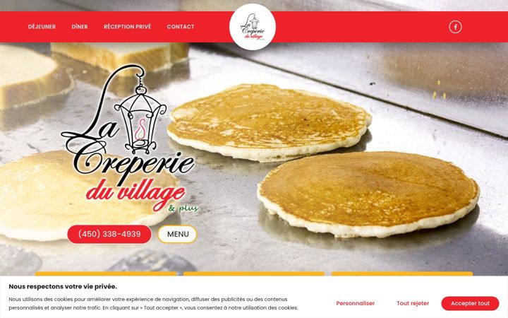 Screenshot of creperieduvillageetplus.com