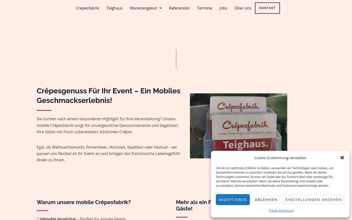 Screenshot of crepesfabrik.de