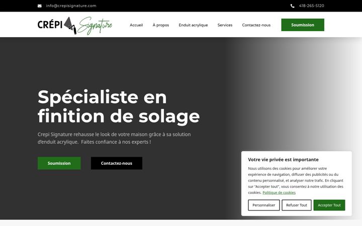 Screenshot of crepisignature.com