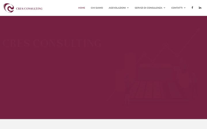 Screenshot of cres-consulting.it