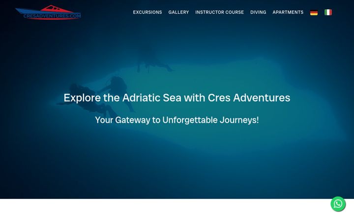 Screenshot of cresadventures.com