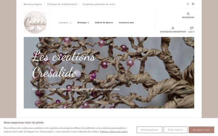 Screenshot of cresalide.fr