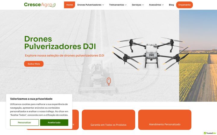 Skärmbild av cresceagro.com.br