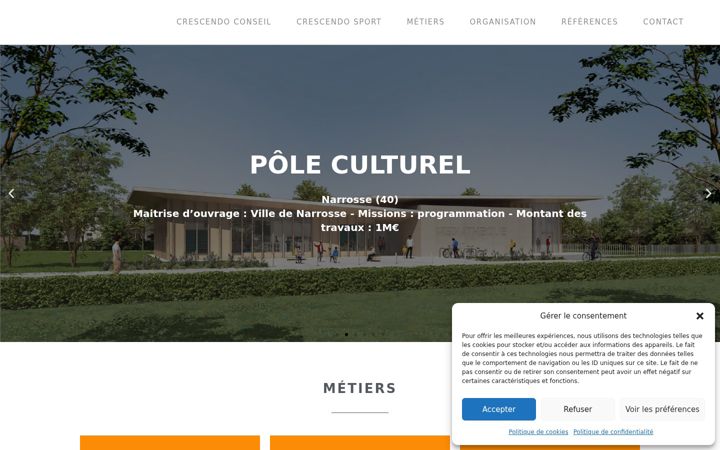 Ekrano kopija crescendo-conseil.org