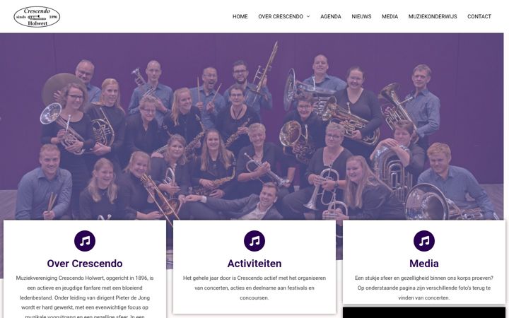 Screenshot of crescendoholwerd.nl