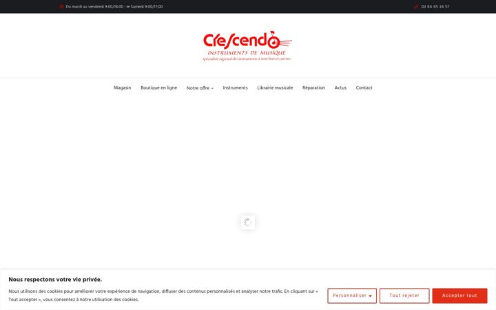 Screenshot of crescendomusique.fr