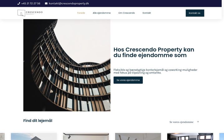 Screenshot of crescendoproperty.dk