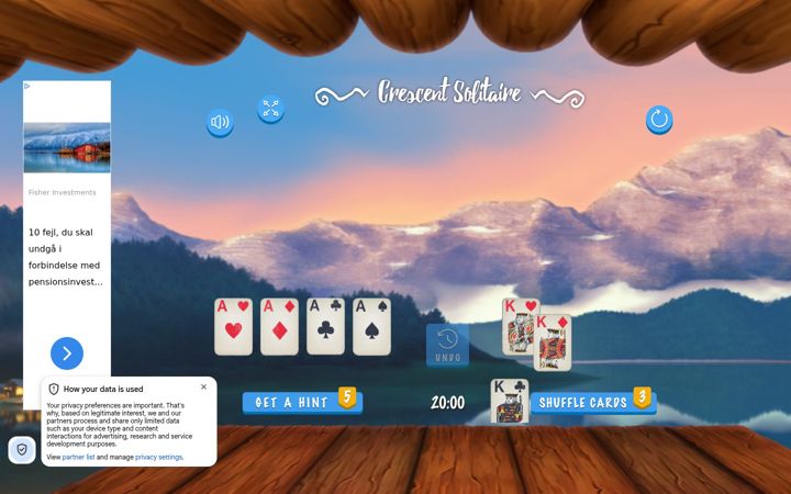 Screenshot of crescent-solitaire.com