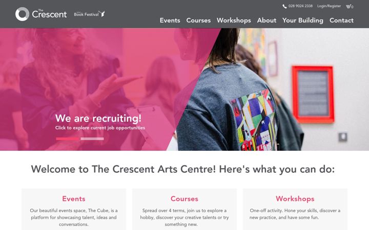 Ekrano kopija crescentarts.org