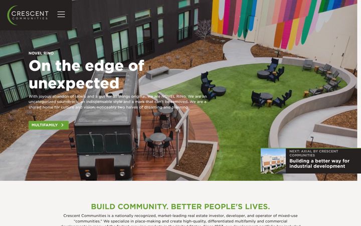 Screenshot of crescentcommunities.com