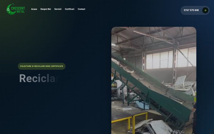 Screenshot of crescentmetal.ro