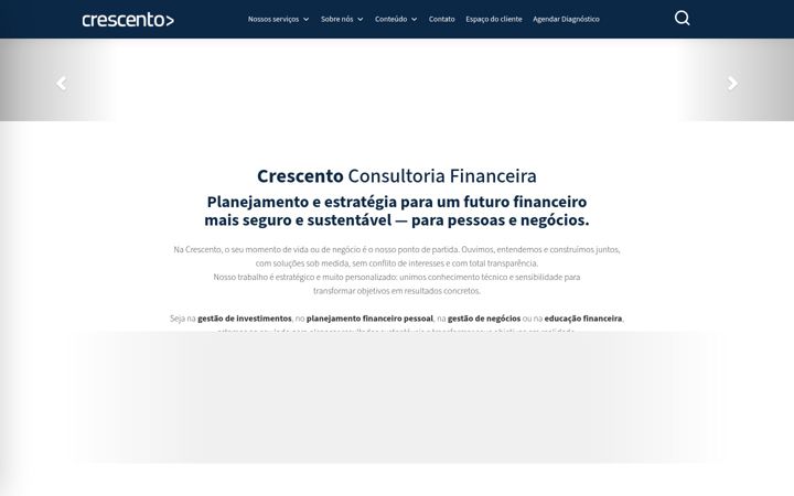 Skärmbild av crescento.com.br