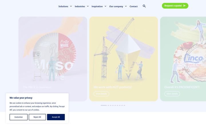 Screenshot of crescentopackaging.com