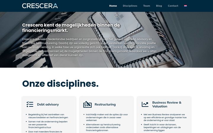 Screenshot of crescera.nl