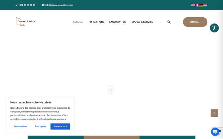 Screenshot of crescerasolutions.com