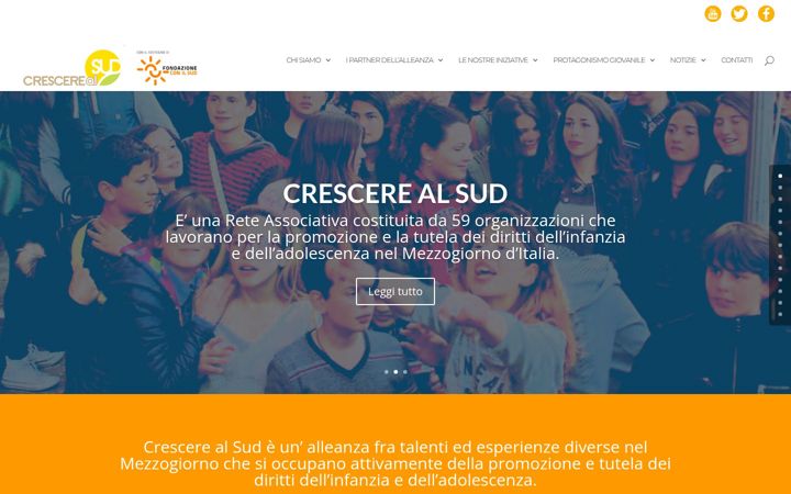 Screenshot van crescerealsud.org