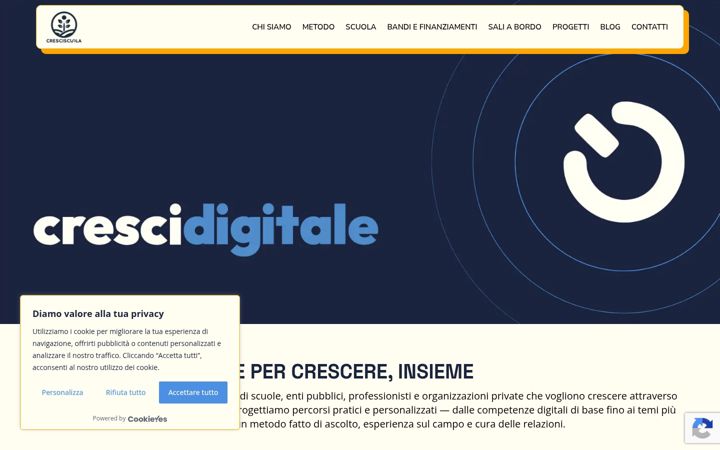 Screenshot of crescidigitale.it