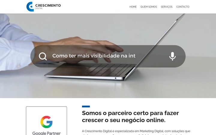 Screenshot of crescimentodigital.com