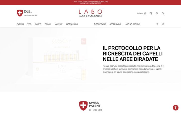Screenshot of crescina.it