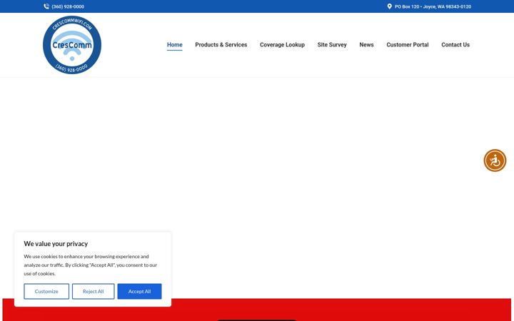 Screenshot of crescommwifi.com