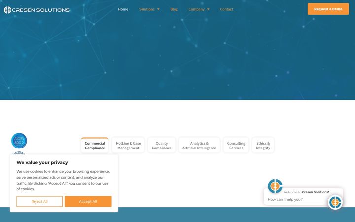 Screenshot of cresensolutions.com