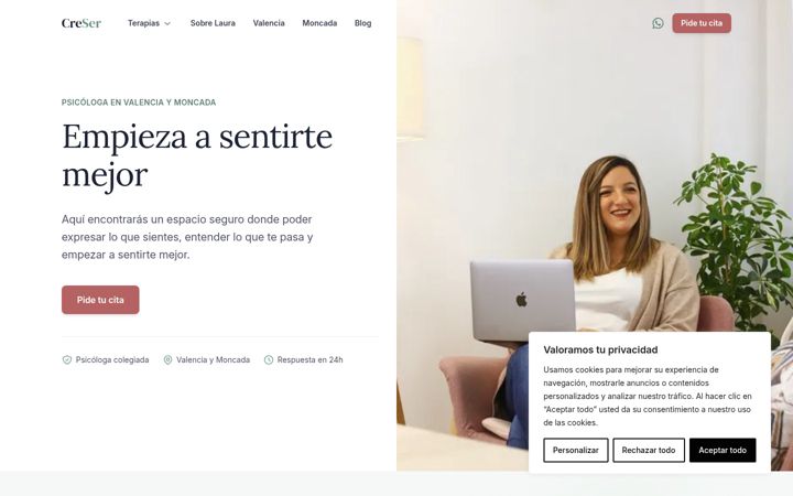 Screenshot of creserpsicologia.es