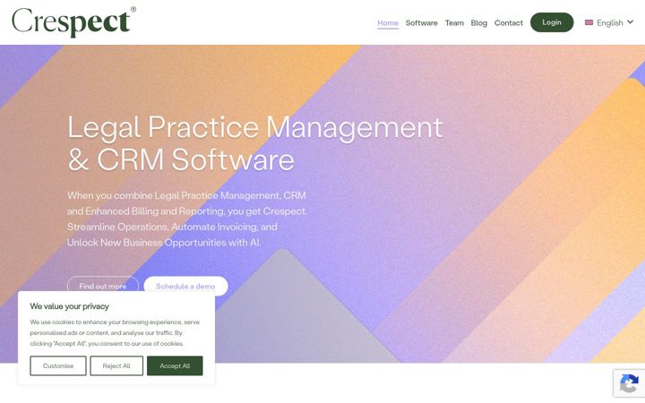 Screenshot of crespect.com