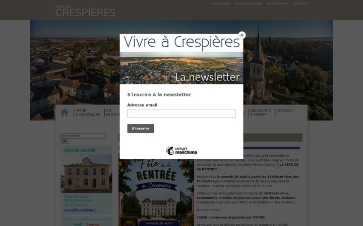 Ekrānuzņēmums no crespieres.fr