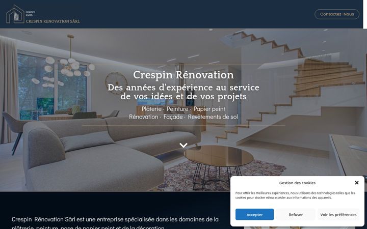 Screenshot of crespin-renovation.ch