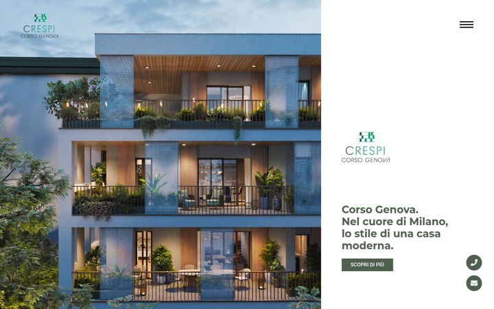 Screenshot of crespiportagenova.it