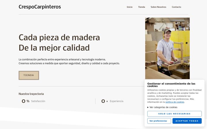 Screenshot of crespocarpinteros.com