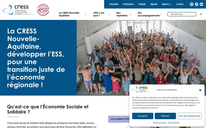 Screenshot of cress-na.org