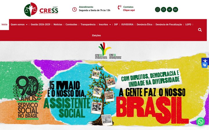 Screenshot van cress-se.org.br