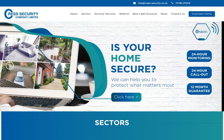 Screenshot of cress-security.co.uk