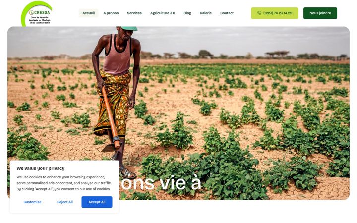 Screenshot of cressamali.org