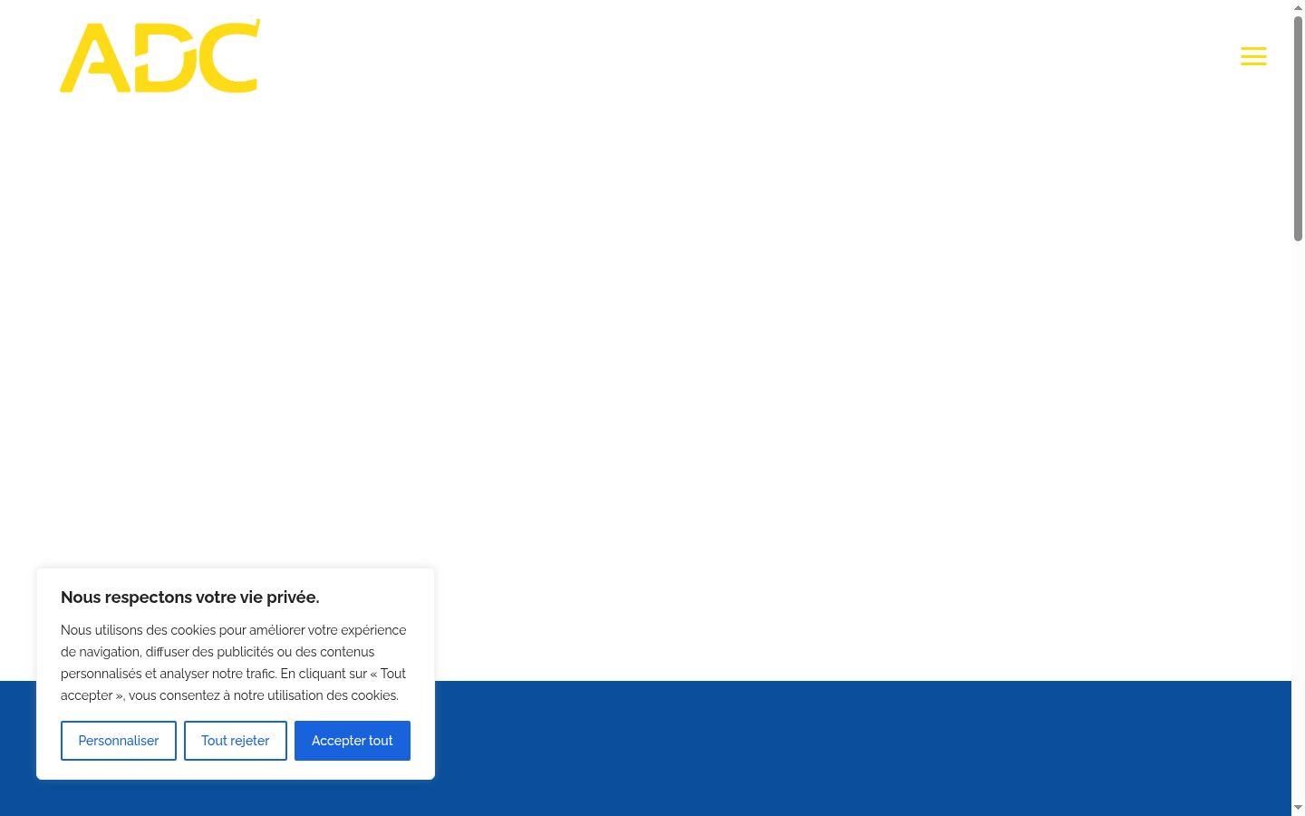 Screenshot des Einwilligungsbanners vor jeglicher Interaktion