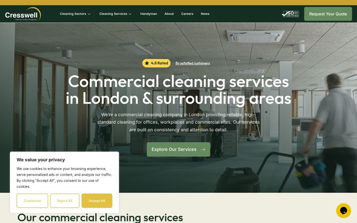 Екранна снимка на cresswellservices.co.uk
