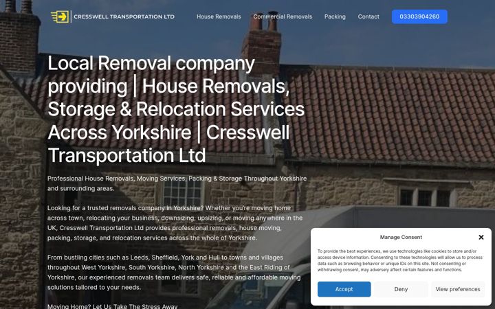 Screenshot of cresswelltransportation.com