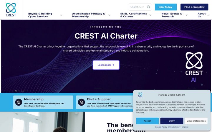 Screenshot of crest-approved.org