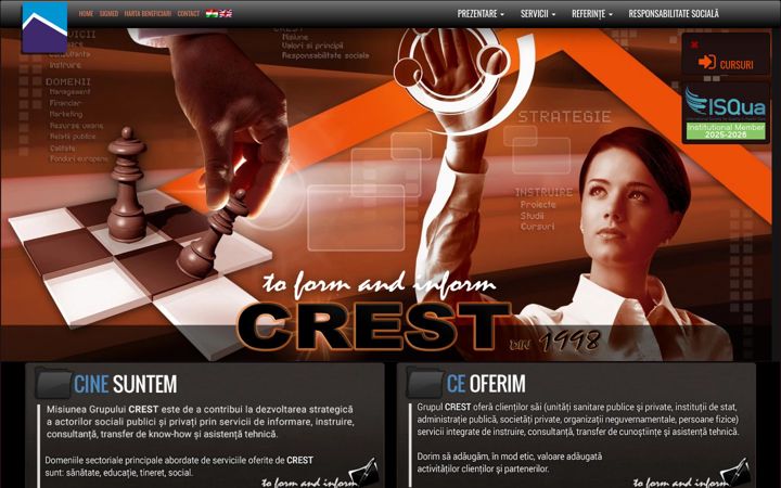 Screenshot ta' crest.ro
