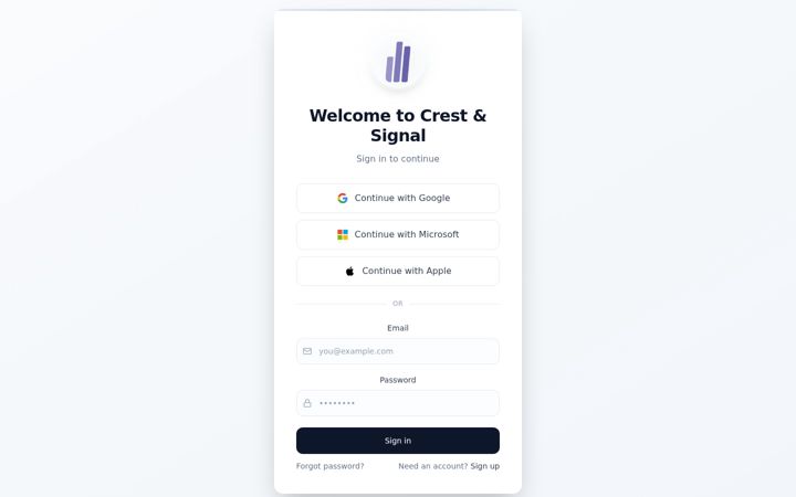 Screenshot of crestandsignal.com