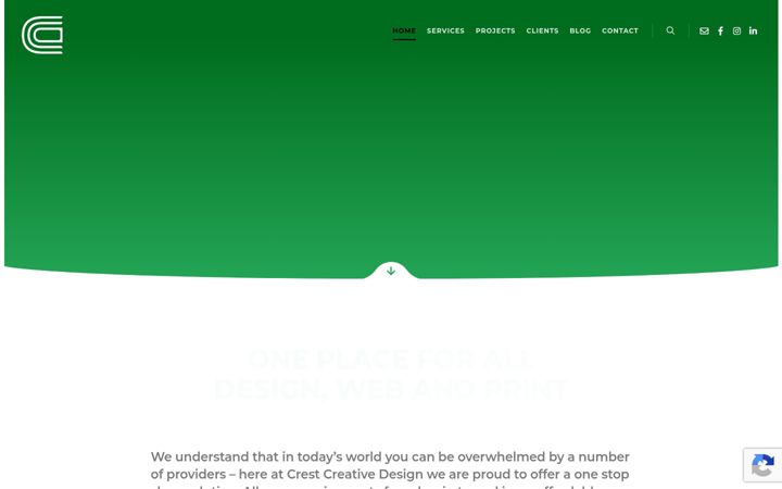 Screenshot of crestcreativedesign.com