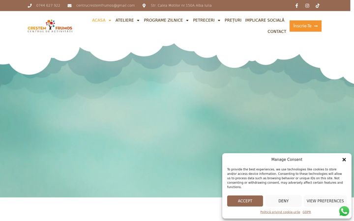 Screenshot of crestemfrumos.ro