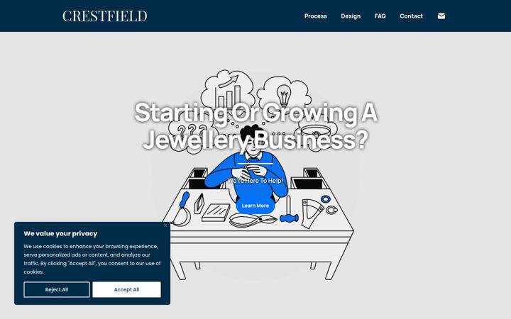 Screenshot of crestfieldjewellery.co.uk