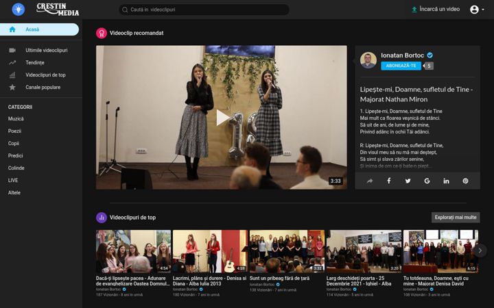 Screenshot of crestinmedia.ro