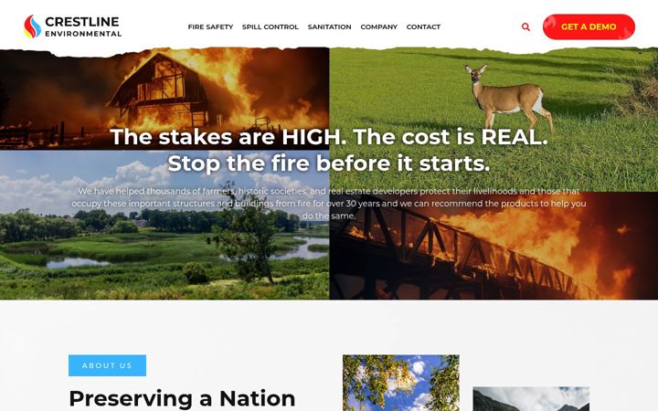 Screenshot of crestlineenvironmental.com