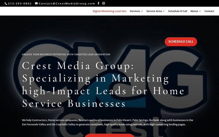 Screenshot of crestmediagroup.com