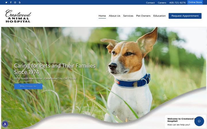 Screenshot of crestwoodanimalhospital.com