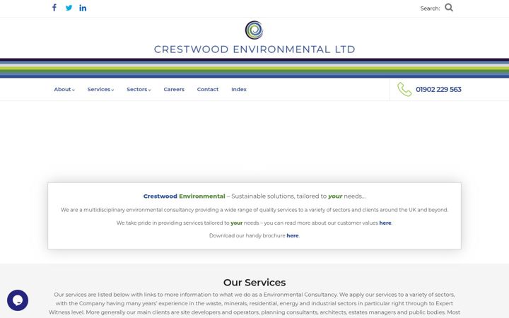 Екранна снимка на crestwoodenvironmental.co.uk