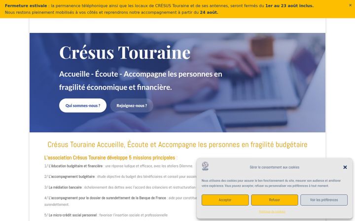 Screenshot of cresustouraine.org